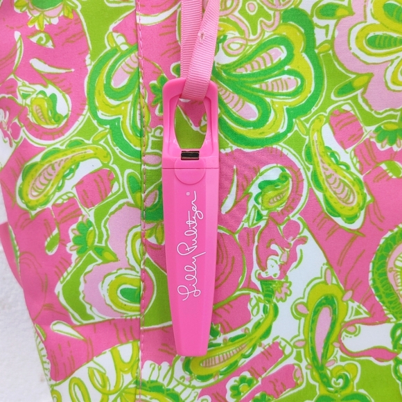 Lilly Pulitzer XL Pink/Green Insulated Collapsible Cooler Tote Bag - Picture 3 of 10